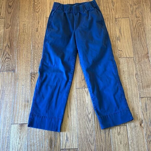 J.crew navy high rise elastic waist pull on chino pant xs - Picture 2 of 10